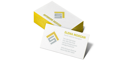Colored Edge Business Cards - Design elf